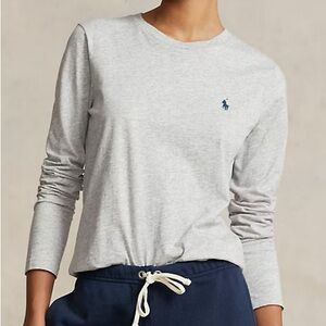 Ralph Lauren Light Gray Long Sleeve Tee
